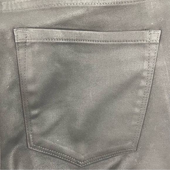 Banana Republic Luxe Sateen Coated Black Skinny Jeans Size 25 - Picture 11 of 15